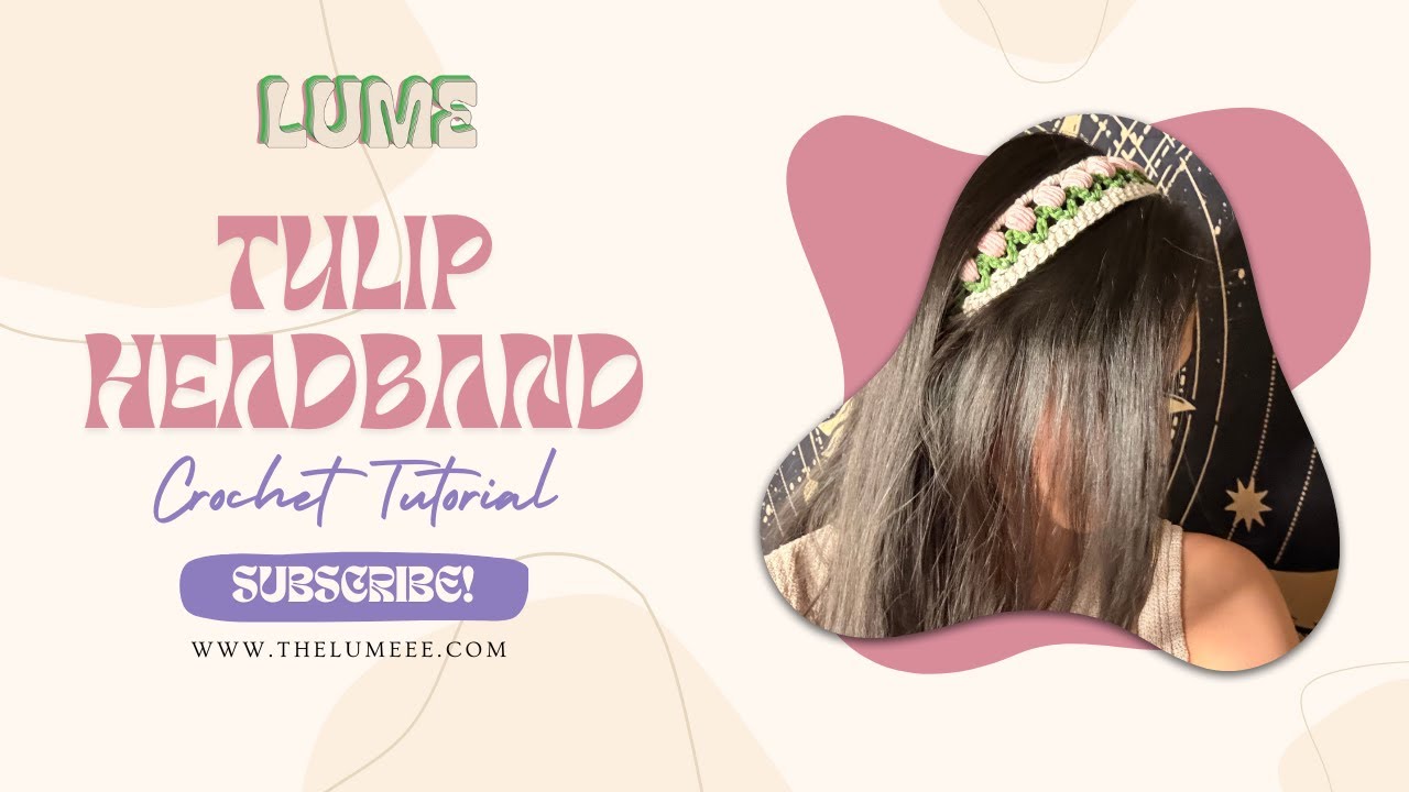 Crochet Tulip Headband Tutorial | Easy Begginer Friendly| Cute hair accessory