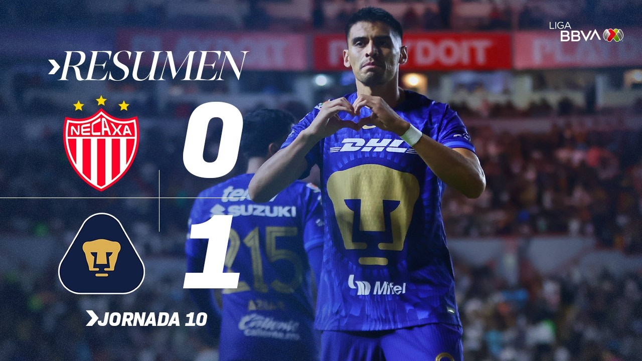NECAXA 0-1 PUMAS J10 | Dramático: Memote le da el triunfo a la UNAM tras INTENSO partido