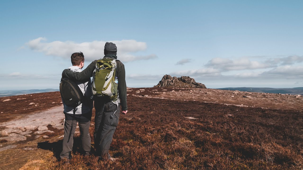 Hiking 8 Miles up the Trail to Clachnaben, Scotland with Dad