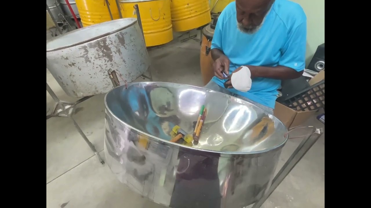 The Pan Tuner at the Panyard in St. Vincent & The Grenadines
