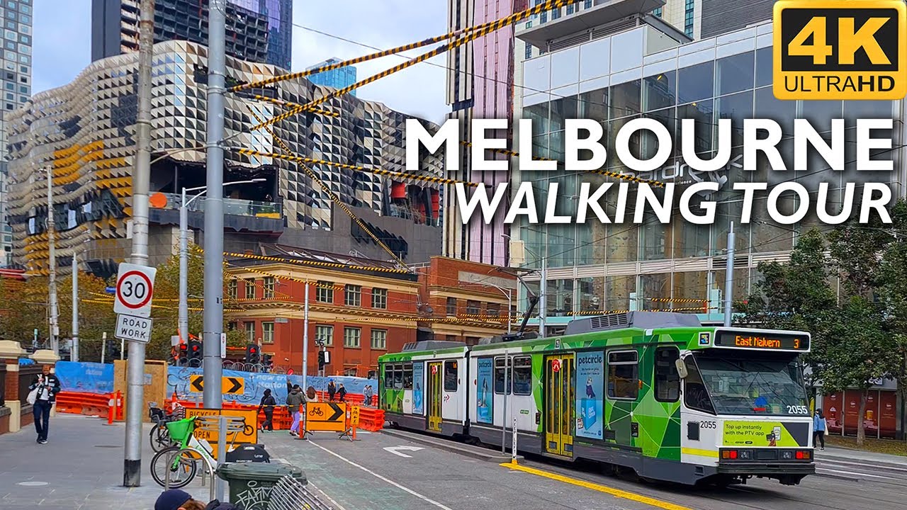 Melbourne City Walking Tour - From Victoria Street to Elizabeth Street | 4K Video