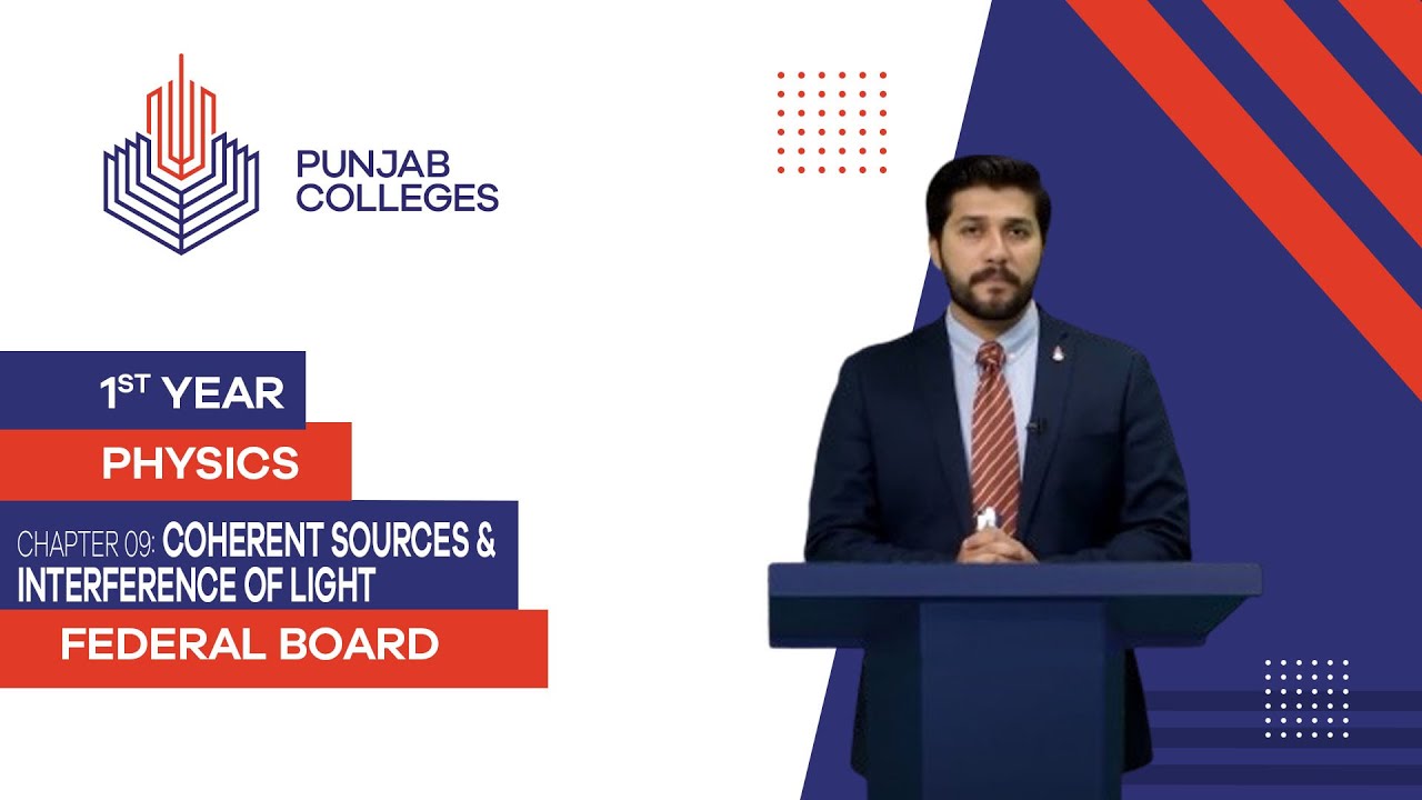 PGC Lectures-Inter Part 1-Fedreal Board-Physics-Chapter 9-Coherent sources & Interference of light