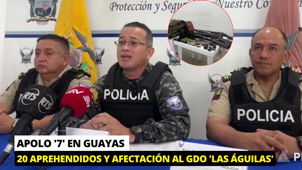 20 Aprehendidos y gran decomiso de objetos robados tras operativo 'Apolo 7' en Guayas