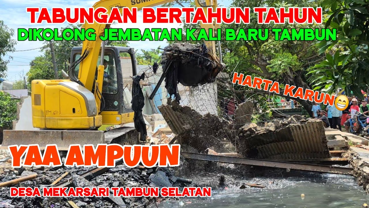 Kembali Jembatan Beton Kali Baru Tambun Selatan Dibongkar‼️Keluarlah Tabungan Yang Sudah Menumpuk