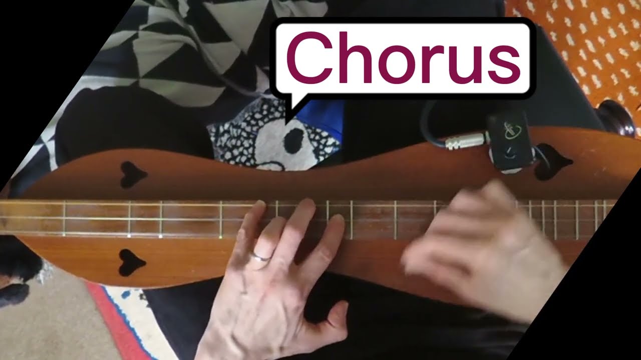 How to play The Beatles Norwegian wood on Mountain Dulcimer with tab!!