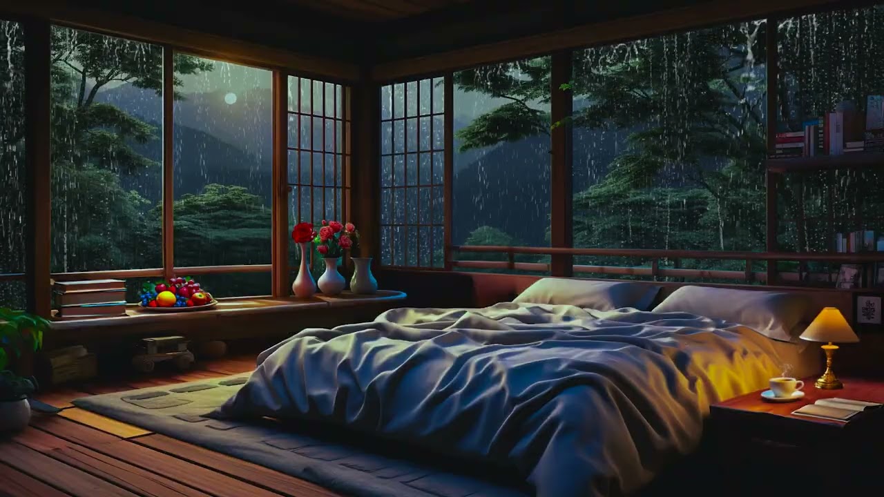 Calm Rainy Night Piano | Music for Deep Sleep | Noctivian