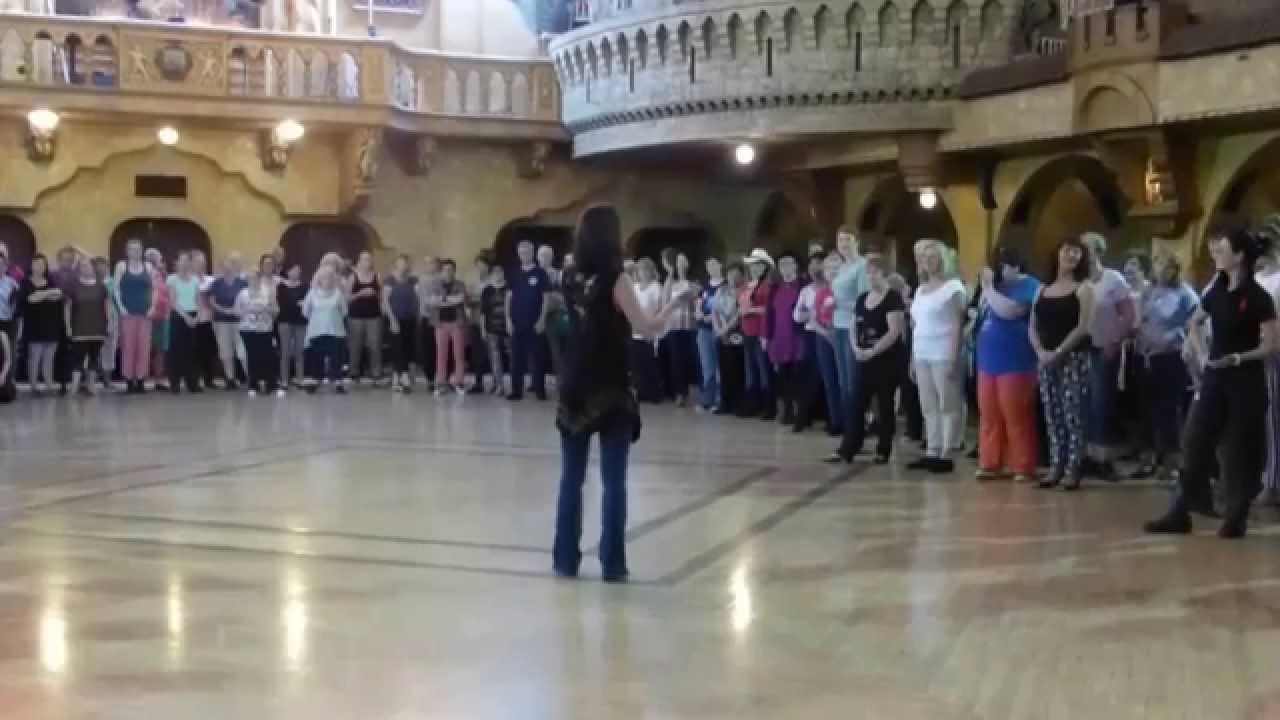 Never Been To Spain line dance (DEMO) by Jo Thompson Szymanski (August 2015)