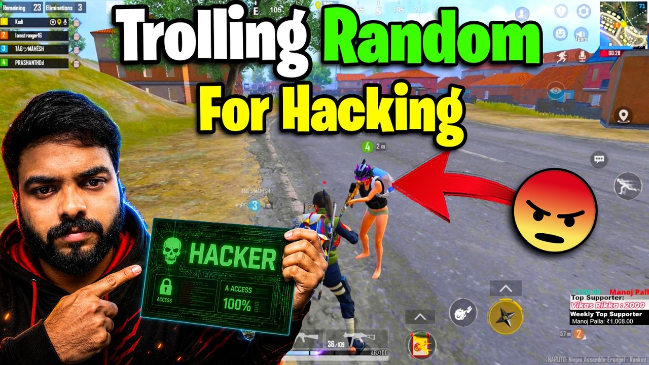 Trolling Telugu Random For Hacking🤣 In BGMI
