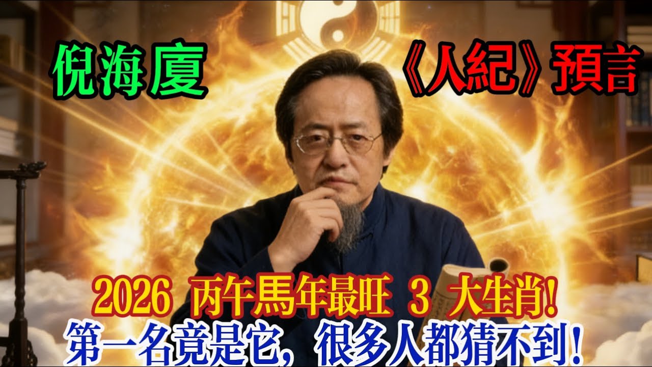 倪海廈《人紀》預言：2026 丙午馬年最旺 3 大生肖！第一名竟是它，很多人都猜不到！