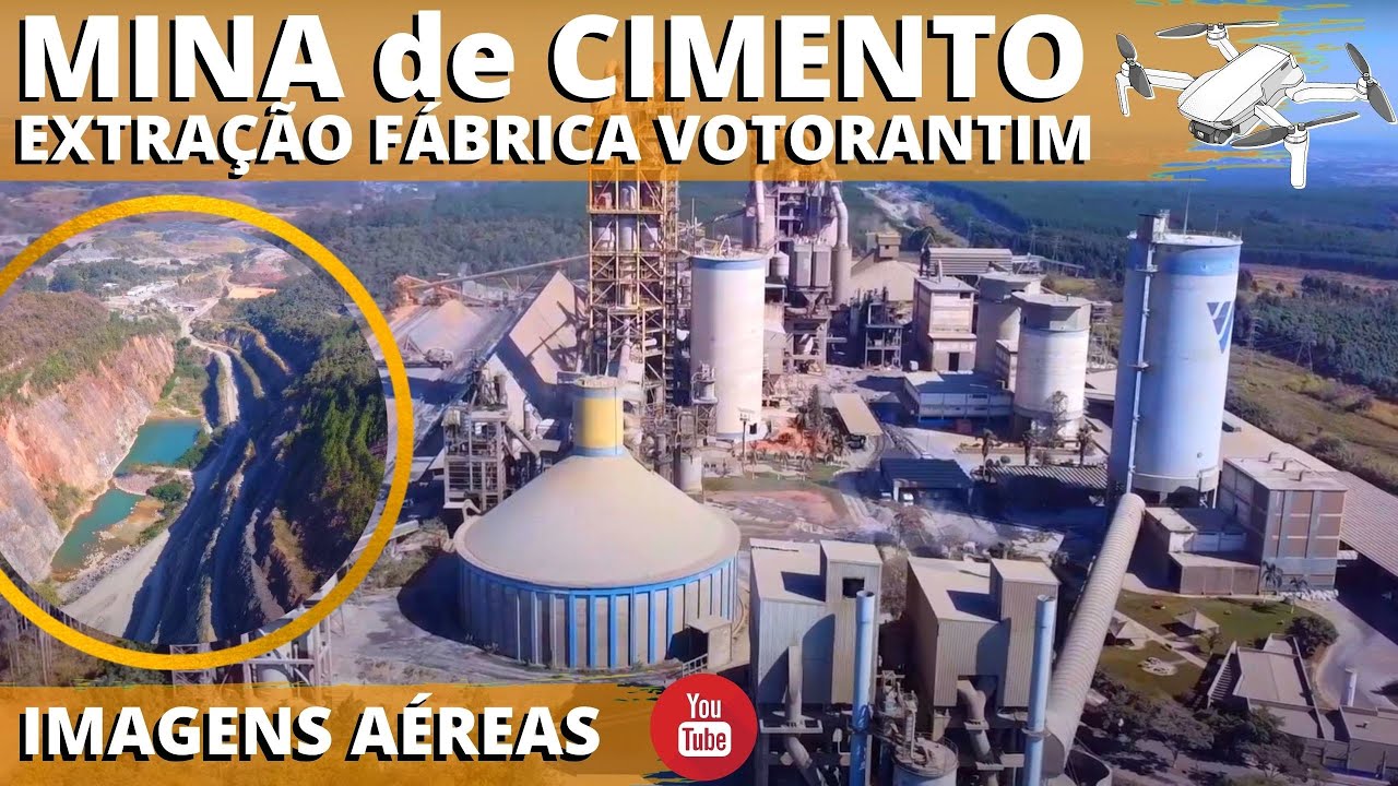FÁBRICA de CIMENTO VOTORANTIM e Mina principal de Extração em Salto de Pirapora SP - Imagens Aéreas.