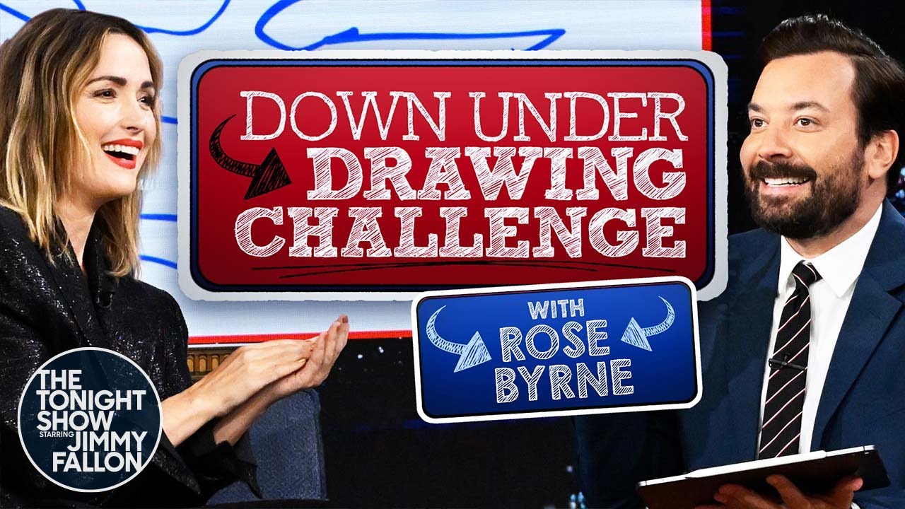 Down Under Drawing Challenge with Rose Byrne in Partnership with Tourism Australia | Tonight Show