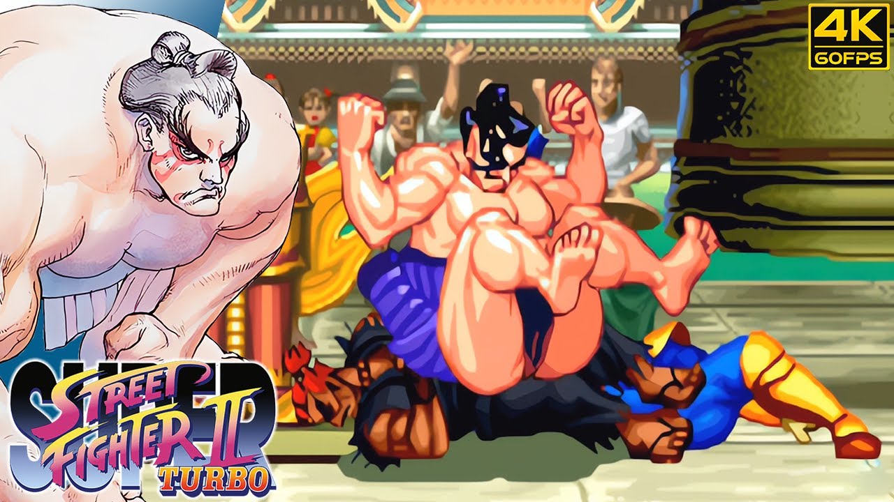 Super Street Fighter II Turbo - E. Honda (Arcade / 1994) 4K 60FPS