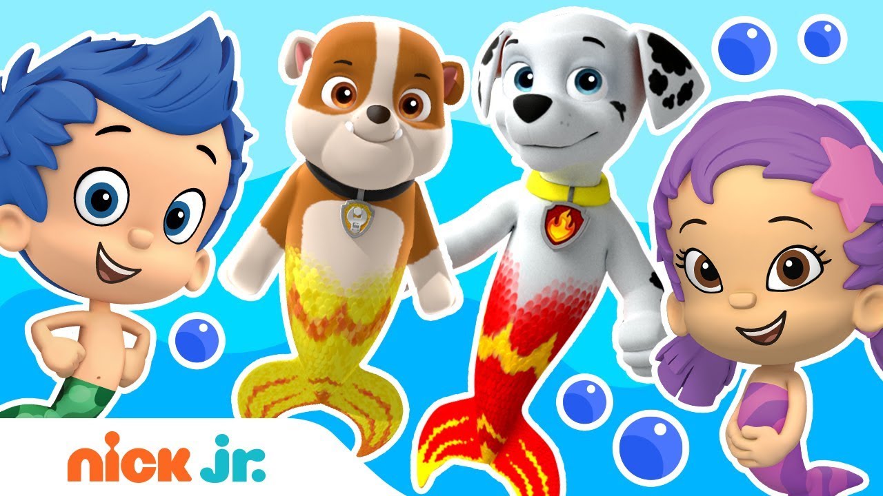 How Bubble Guppies & PAW Patrol Merpups Are Alike! 🧜| Nick Jr.