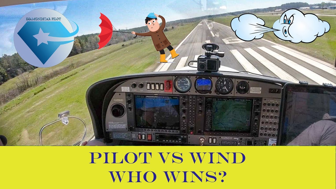 How to land in gusty winds, DA40 12-21 kts crosswind landings