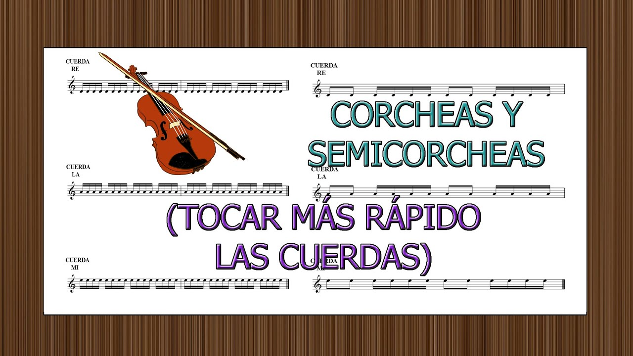 CURSO BASICO DE VIOLIN DESDE CERO PARTE 3 LEER PARTITURA: CORCHEAS Y SEMICORCHEAS (TOCAR MAS RÁPIDO)