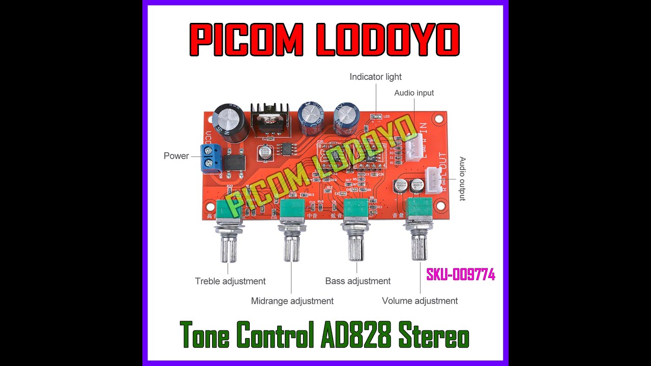 Tone Control Canggih Input Tegangan Single Tapi yang Masuk ke IC OpAmp Menjadi CT I AD828 SKU-009774