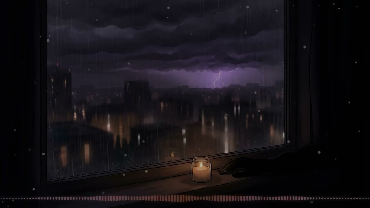 Thunder in the Distance | Rainy Lofi for Calm Focus