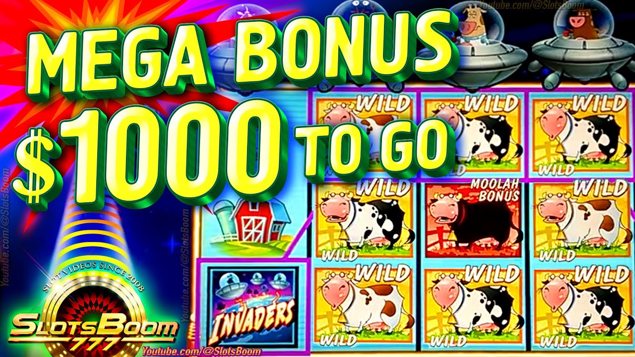MOOLAH CATCH!!! MEGA BONUS - INVADERS ATTACK FROM THE PLANET MOOLAH - CASINO SLOTS