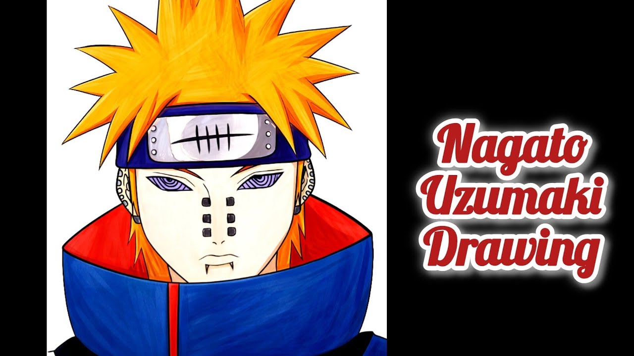 How to draw Nagato Uzumaki from Naruto | Nagato drawing tutorial | Anime drawing easy |