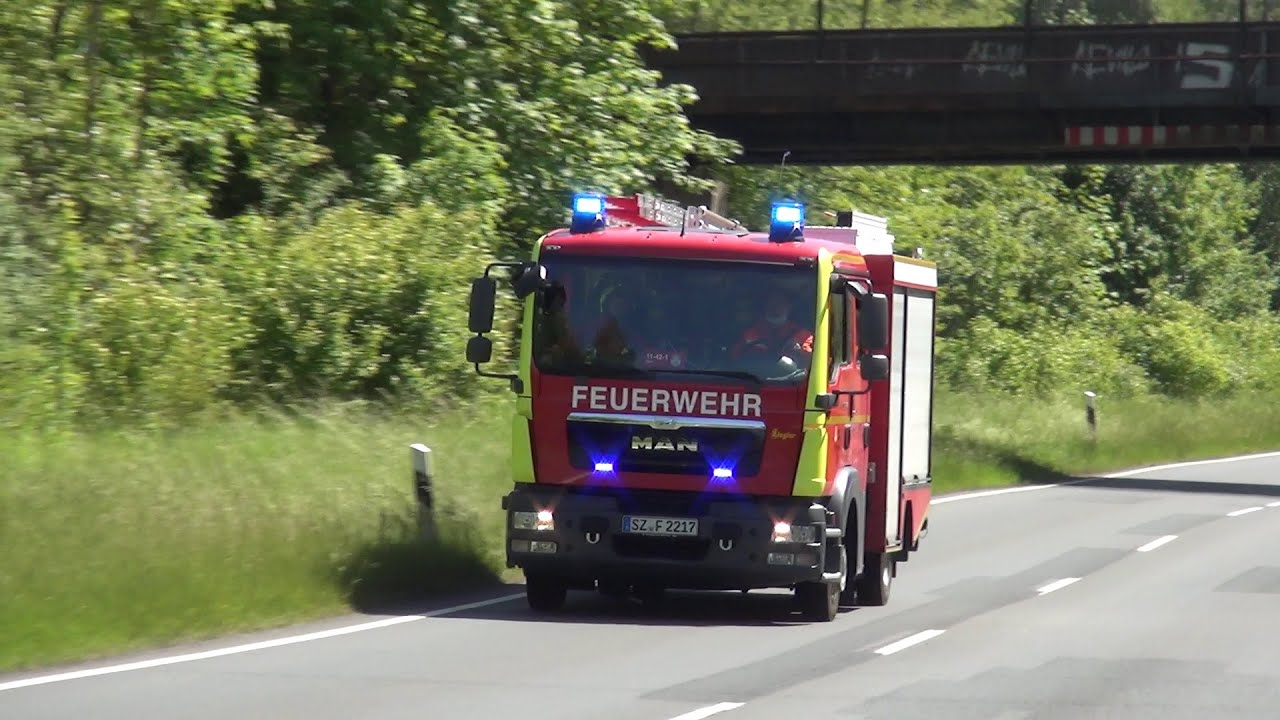 [Verkehrsunfall] Einsatzfahrten Berufsfeuerwehr, FF Salzgitter OF SZ-Bad, OF Gebhardshagen + RD W1+2