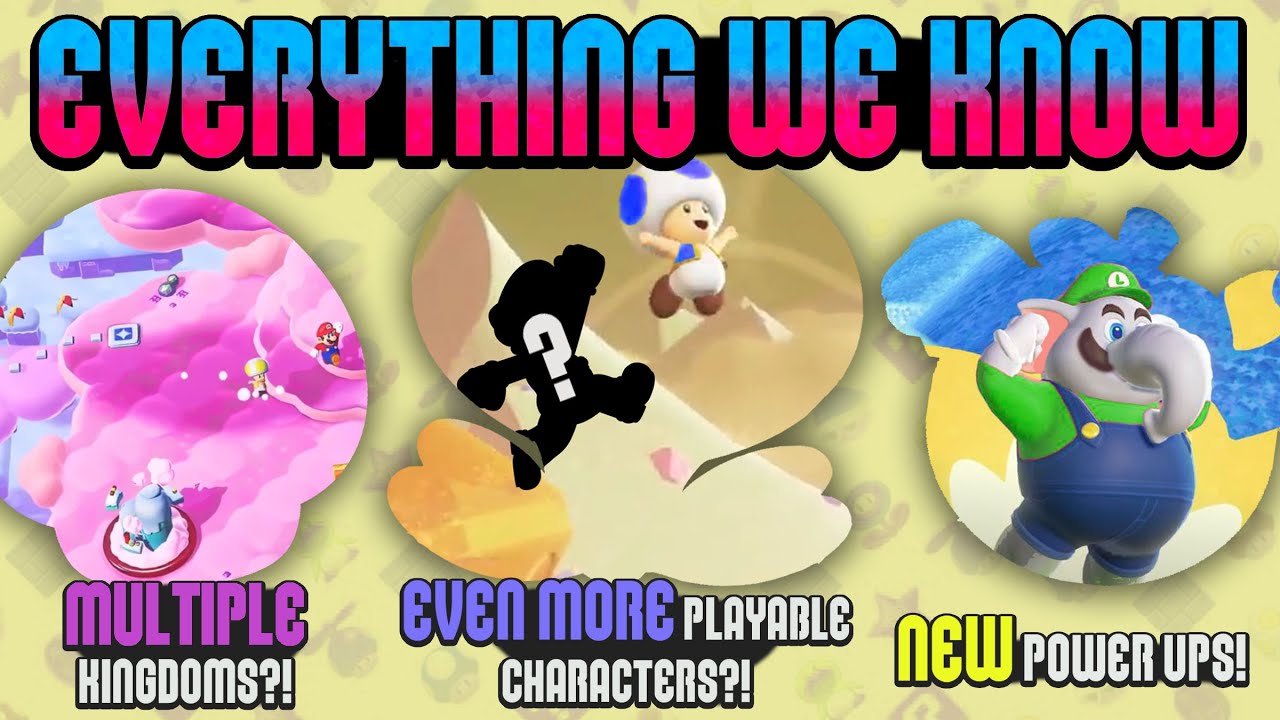 EVERYTHING We Know About Super Mario Bros. Wonder- Power Ups, Playable Characters, Worlds, & MORE
