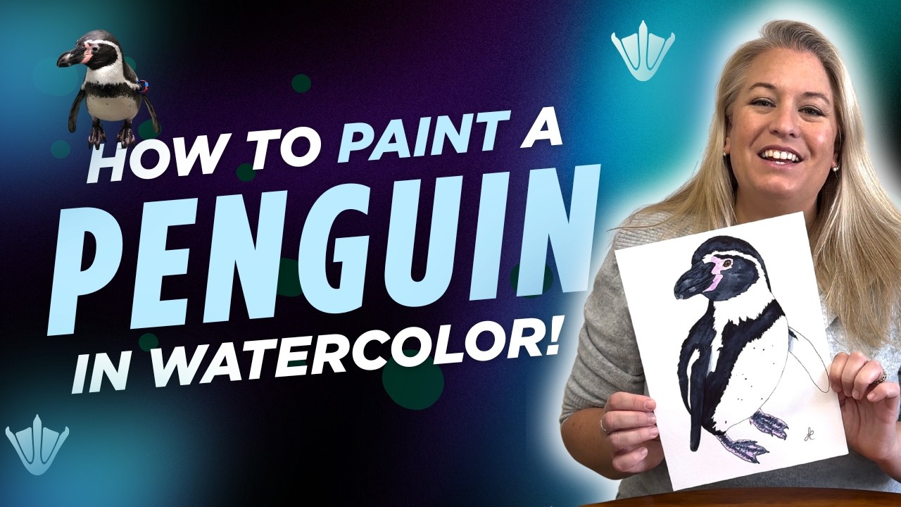 How to Paint a Penguin in Watercolor