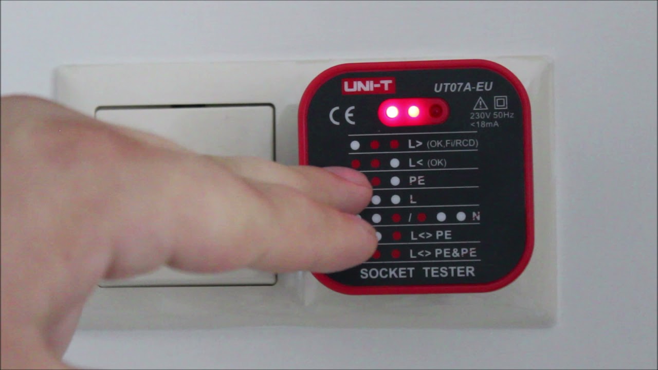 UNI-T UT07A-EU SOCKET TESTER PRİZ KONTROL CİHAZI