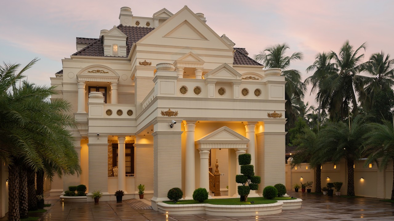 Colonial Style Luxury House at Naduvattam, Edappal, Malappuram.  Colonial Theme l Classic Interior