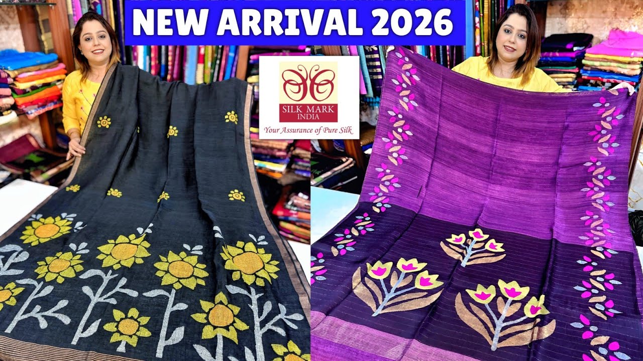 Pure Silk Linen & Matka Muslin Saree Collection | WHOLESALE & RETAIL | Huge Stock - New Designs 2026