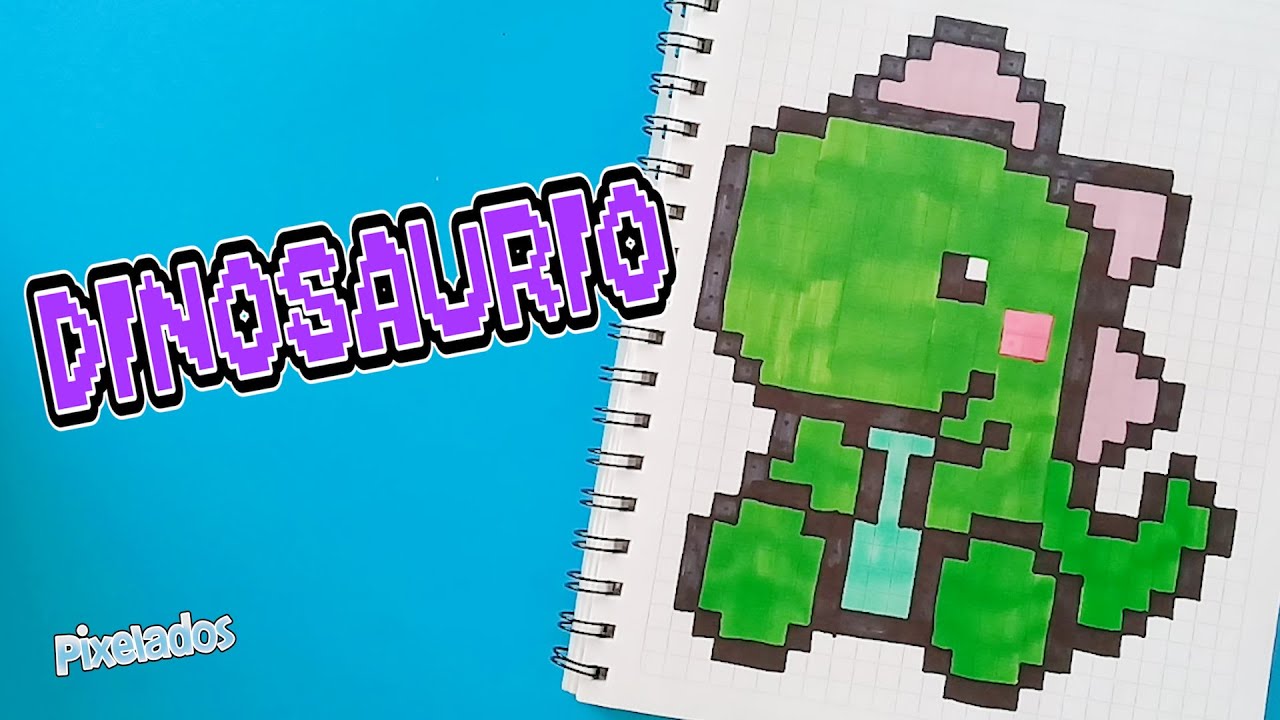 COMO DIBUJAR DINOSAURIO PIXEL ART - PIXELADOS