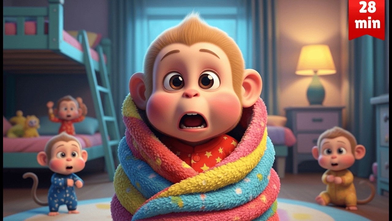 Five Little Monkeys | Five Little Monkeys Nursery Rhymes for Kids | LITTLE LOVELIES