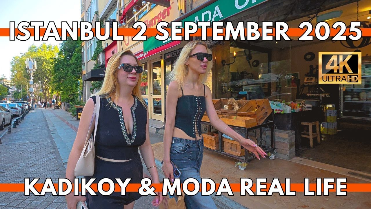 ISTANBUL REAL LIFE KADIKOY & MODA 4K WALKING TOUR | CAFES,BARS,STREET FOODS