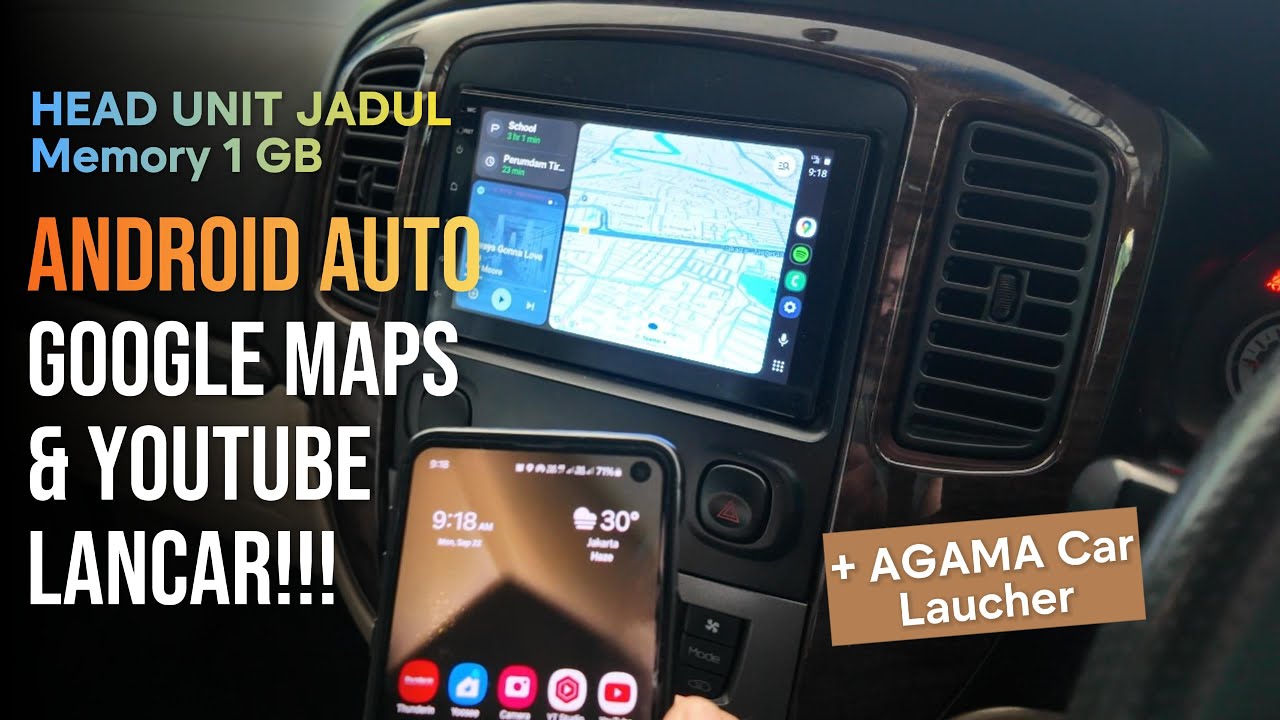 Head Unit Jadul Memory 1 GB bisa Android Auto Google Maps Lancar Jaya!!!