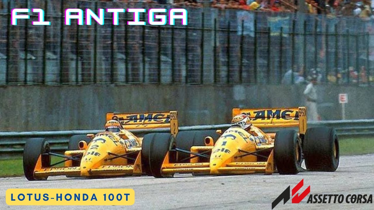 Série F1 Antiga - Nelson Piquet nos testes de pneus com sua Lotus-Honda 100T em Jacarepaguá 1988