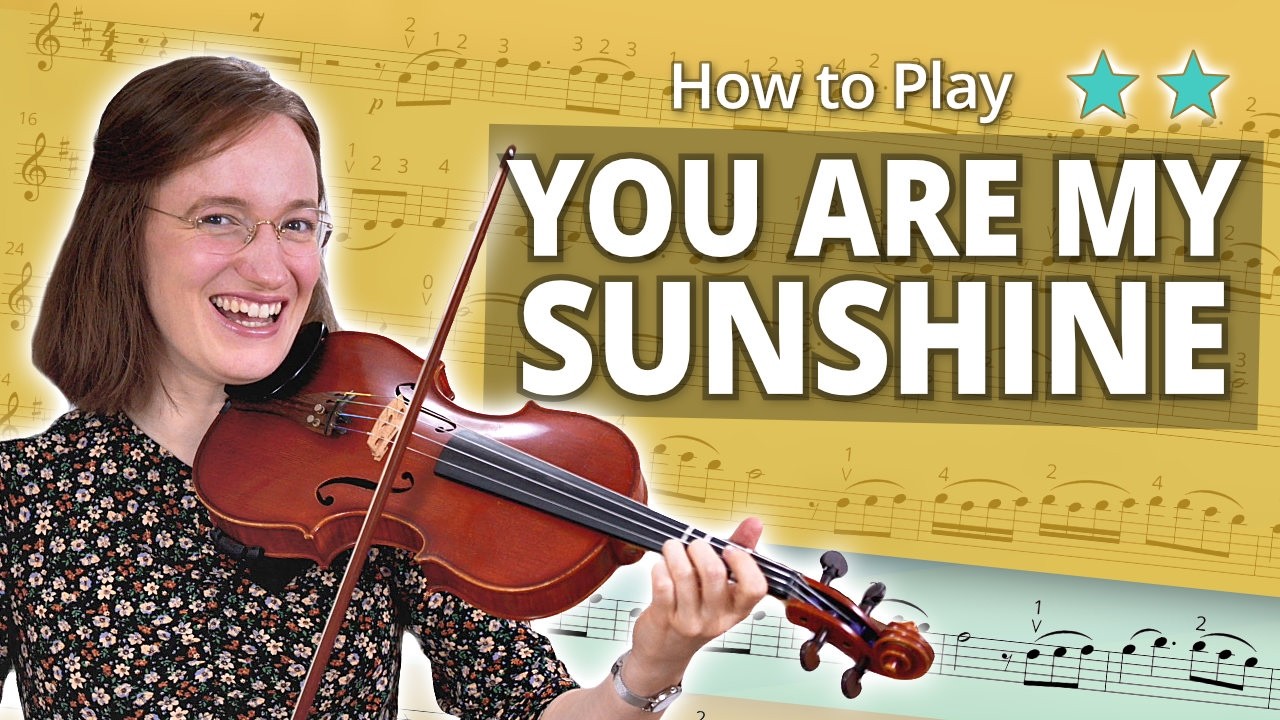 How to Play You Are My Sunshine | Intermediate Tutorial | Violin Sheet Music + Piano Accompaniment