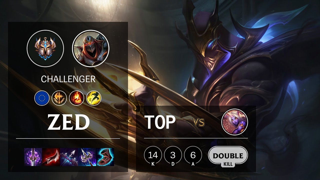 Zed Top vs Soraka - EUNE Challenger Patch 10.16