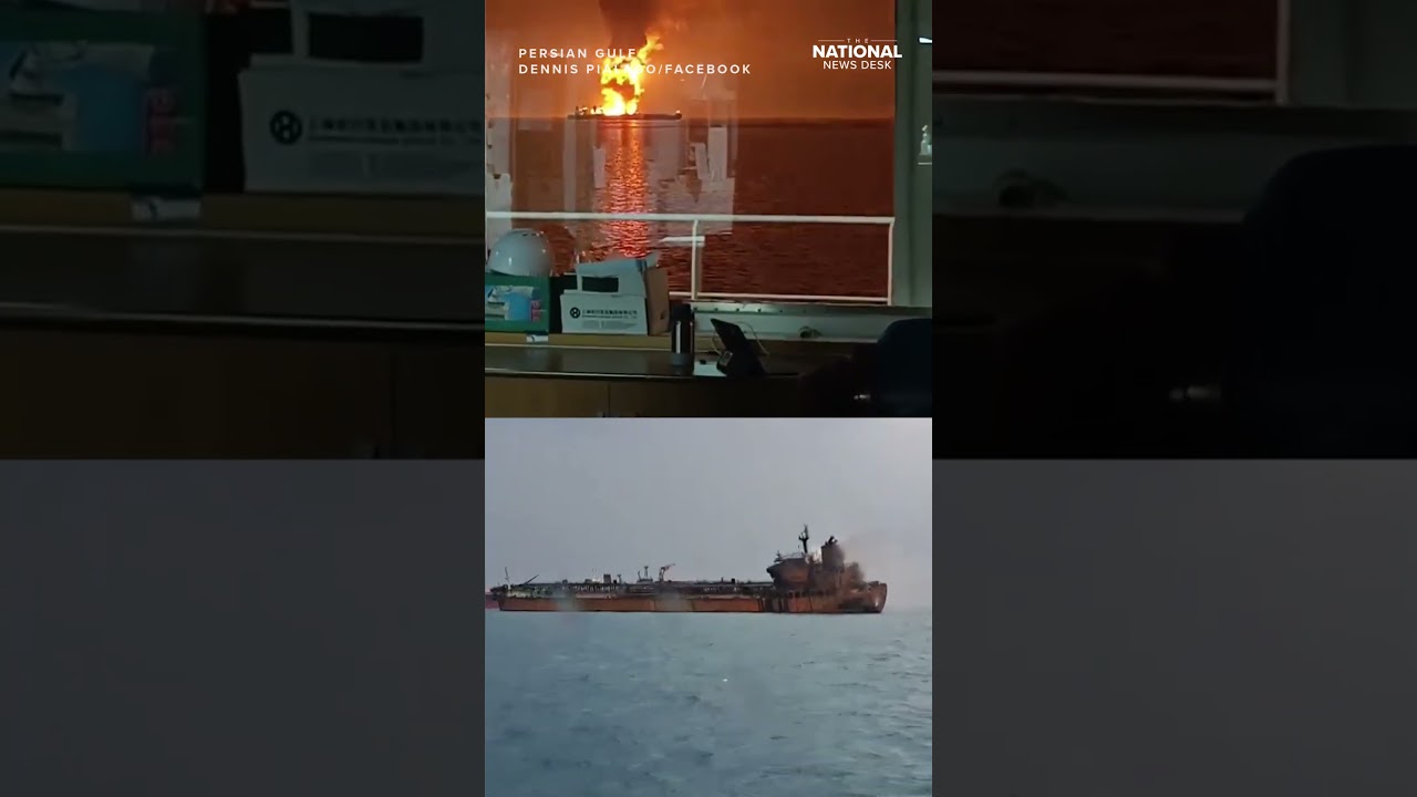Video shows OIL TANKER burst into flames in Persian Gulf; IRAN takes responsibility for strike
