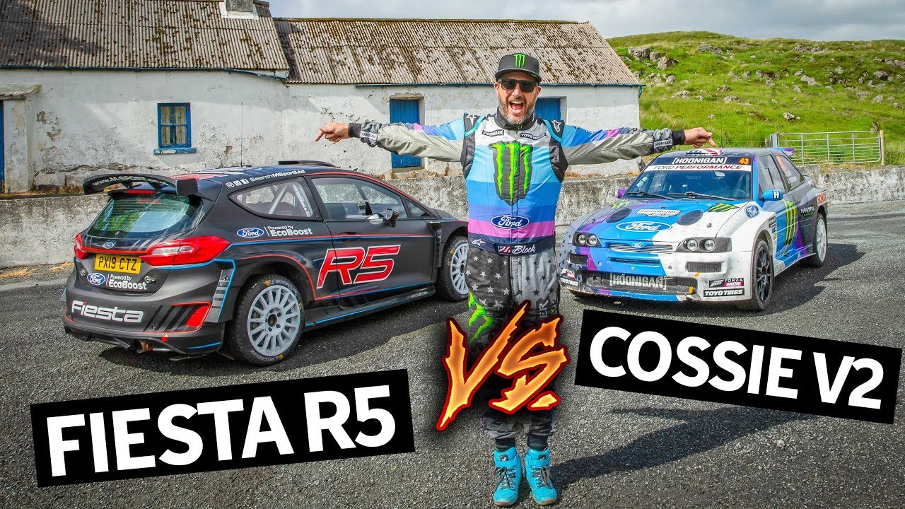 Что быстрее? Cossie V2 Кена Блока против новенького Ford Fiesta R5
