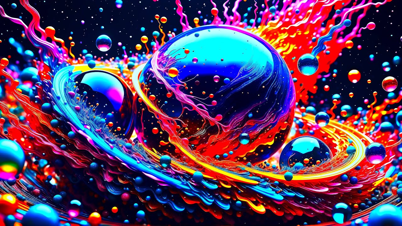 Immersive 4K Liquid Abstract Visuals - Ultra HD Silent Background, Free to Use