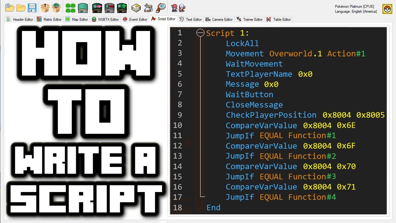 Pokemon DS Scripting Tutorial Ep1: Walking you through my first script!