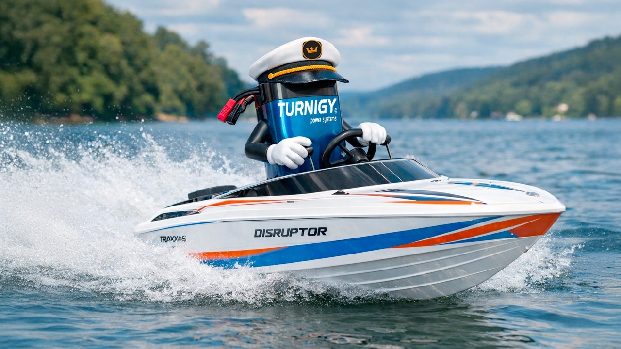 TEST LIPO 4S 140C #hobbyking #turnigy en Bateau ! Traxxas Disruptor 4S (code promo RCENPLS)