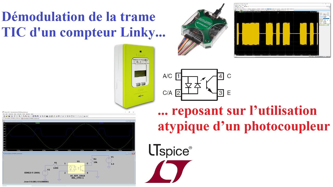 Démodulation de trame TIC d’un compteur Linky reposant sur l’utilisation atypique d’un photocoupleur