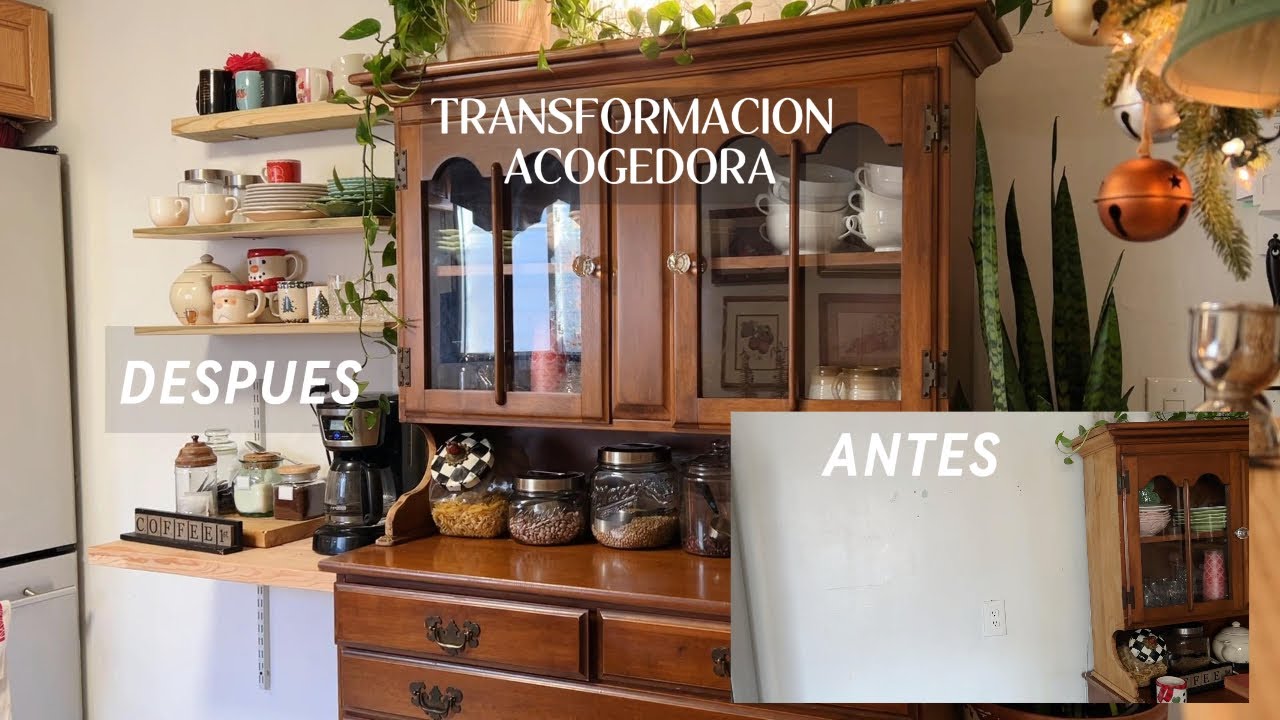 tranformando casita acogedora /estacion de cafe acogedora/transformando espacio en area de cafe ☕️
