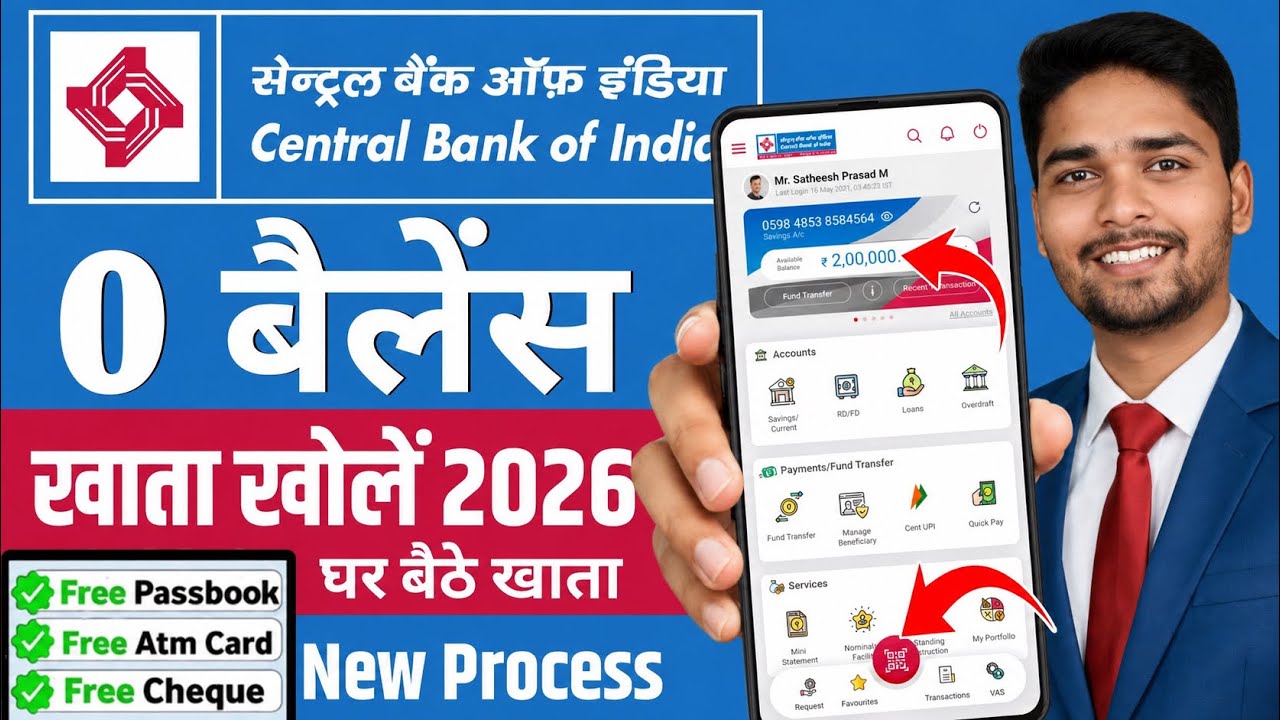 Central Bank of India Online Account Opening 2026 | How to Open Central Bank Account Online