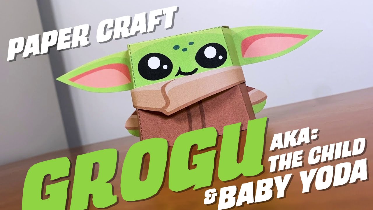 How to make COOL Grogu / Baby Yoda Paper Craft Star Wars DIY - VERY EASY!
