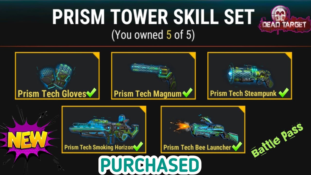 Dead Target : Prism Tech battle pass purchased | mobile fps - Zombie Apocalypse