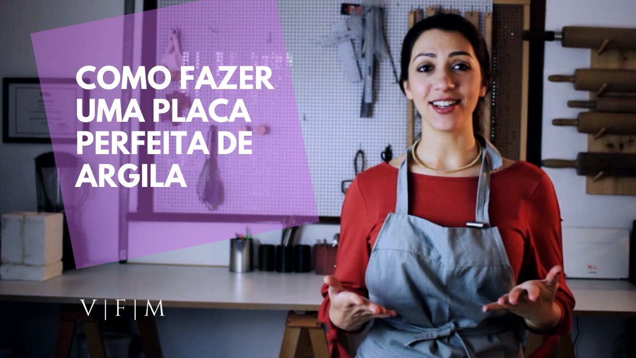 Como fazer uma placa perfeita de argila - Passo a passo completo!  ( Aula de cerâmica artesanal )