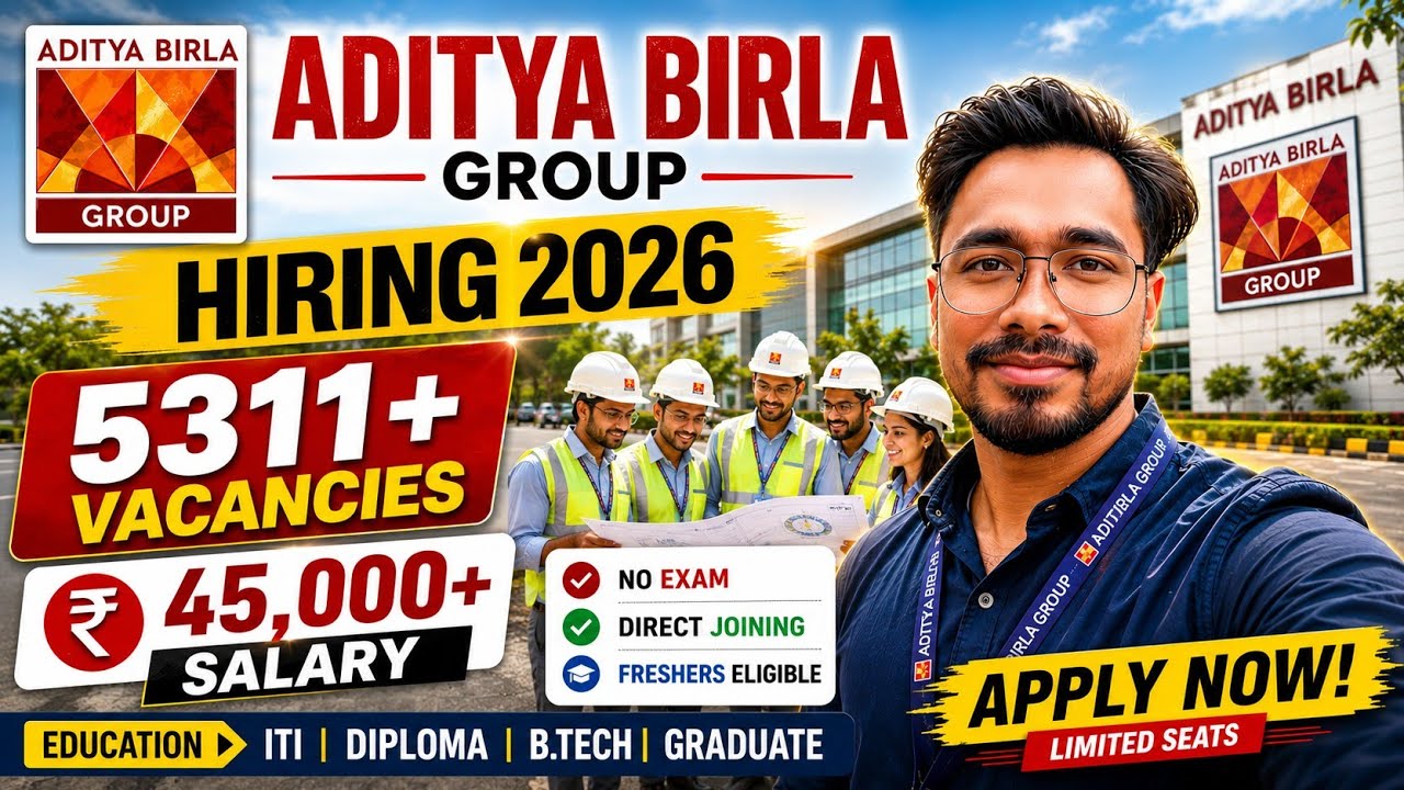 🚨 Aditya Birla Group Hiring Started 2026 🔥 Freshers | ITI, Diploma, B.Tech & Graduate | Apply Now