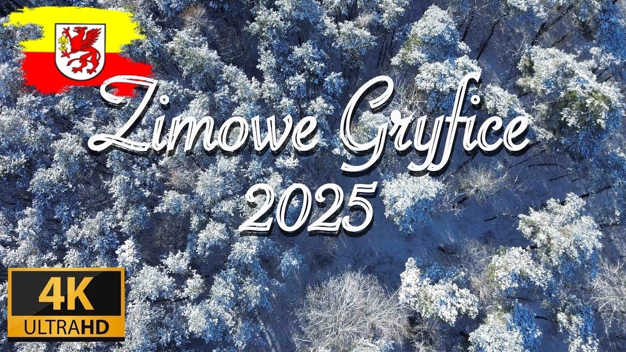 Zimowe Gryfice ❄️ luty 2025r. dron 4K 🇵🇱