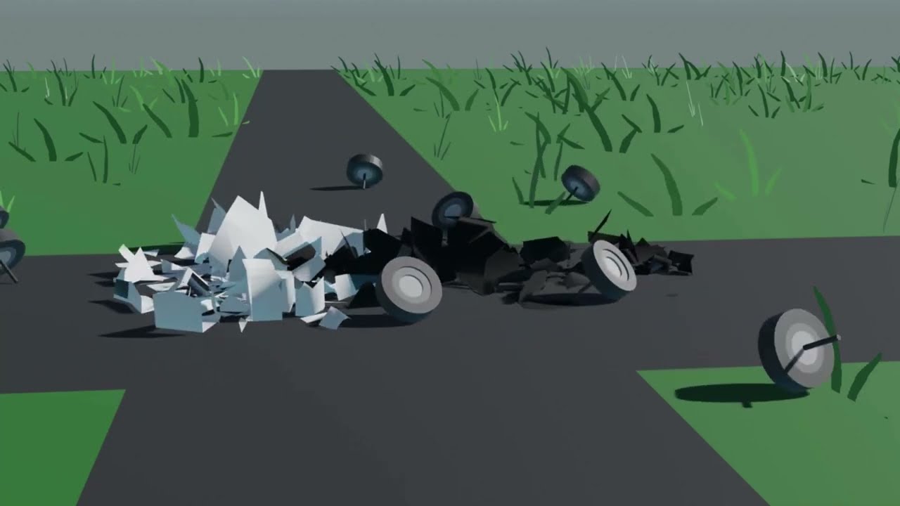Destructible object (car crash) in Blender 3d + Cell Fracture add-on #blender3dtutorial